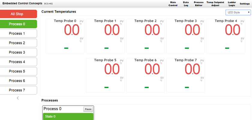 control ui with process